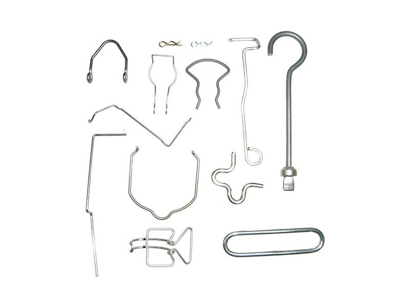 A range of Seyunda wire forms including hooks, brackets, retaining clips and multi-plane bent components